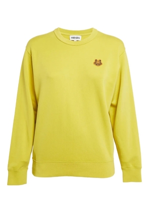 Kenzo Pre-Owned Tiger Head-appliqué sweatshirt - Yellow