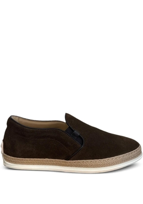 Tod's perforated loafers - Brown