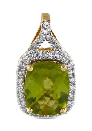 LB Exclusive 14K yellow god diamond peridot pendant - Gold