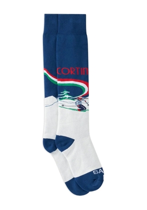 MC2 Saint Barth ski-motif socks - Blue
