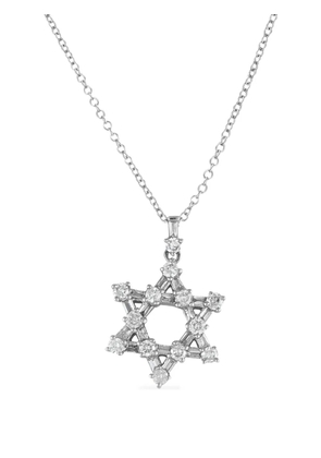 LB Exclusive 14K white gold Star Of David diamond necklace - Silver