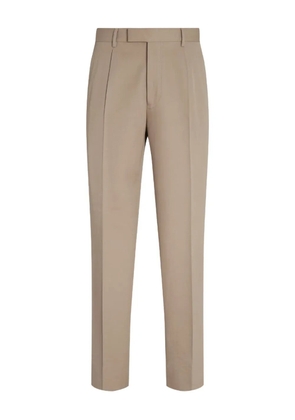 Zegna pleated cotton wool trousers - Neutrals