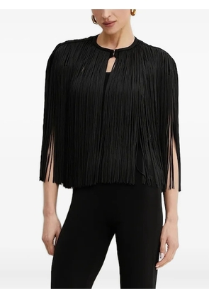 Hervé Léger fringe-detail blouse - Black