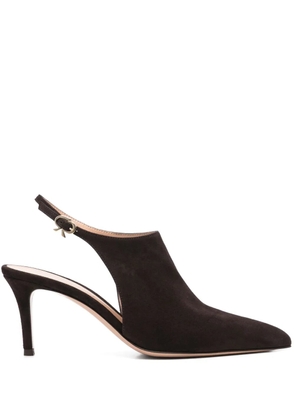 Gianvito Rossi 75mm leather pumps - Brown