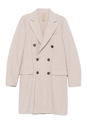 Eleventy double-breasted button coat - Neutrals