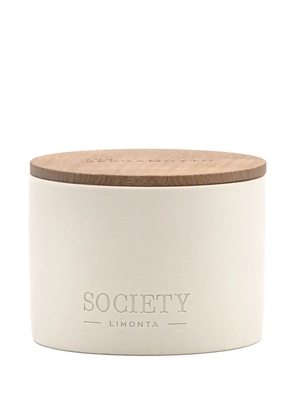 Society Limonta bergamot wooden-lid candle - White