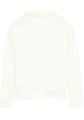 Maison Margiela Handwritten cotton sweatshirt - White