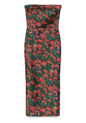 alessandro enriquez floral-print midi dress - Green