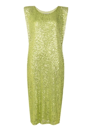 Gloria Coelho all-over sequin shift dress - Green