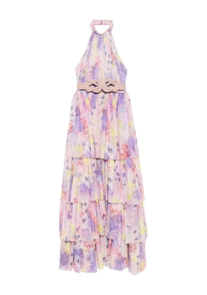 Saiid Kobeisy layered details dress - Pink