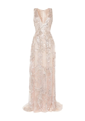 Saiid Kobeisy embroidered maxi dress - Pink