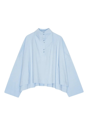 REMAIN high-neck button shirt - Blue