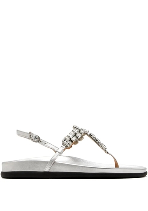 Ancient Greek Sandals Katerina crystal-embellished slingback sandals - Silver