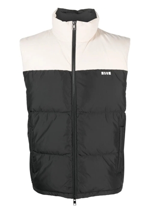 MSGM high-neck padded gilet - Black
