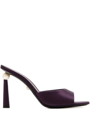 Alevì 95mm Liza pearl-embellished sandals - Purple