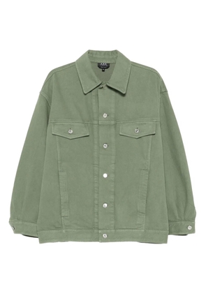 A.P.C. button-fastening flap-pocket jacket - Green