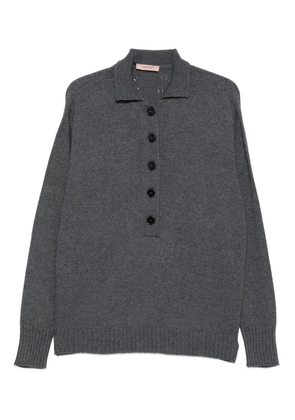 TWINSET buttoned polo-collar sweater - Grey
