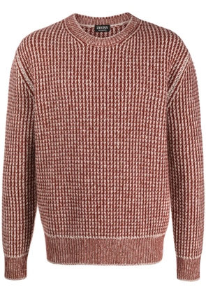 Zegna jacquard-knit cashmere jumper - Red