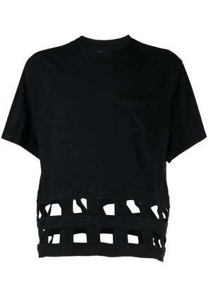 KAPITAL Windowpanel jersey T-shirt - Blue