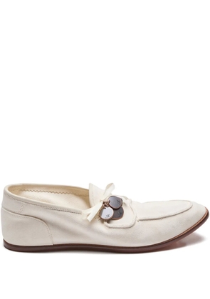 Suicoke coin-embellished loafers - White