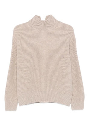 Agnona ribbed high-neck sweater - Neutrals