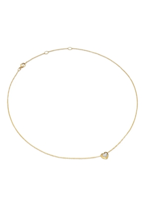 David Yurman 18K yellow gold Puffy Heart diamond necklace