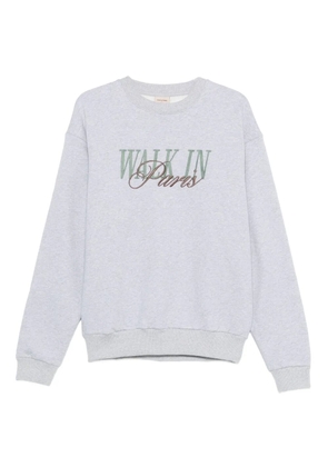 WALK IN PARIS logo-embroidered sweatshirt - Grey