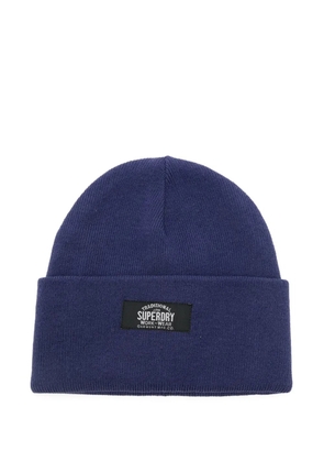 Superdry logo-patch beanie - Blue