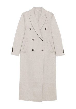 Brunello Cucinelli double-breasted cashmere coat - Grey