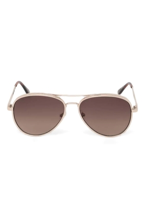 GUESS EYEWEAR pilot-frame sunglasses - Gold