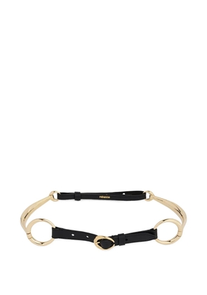 Rabanne ring leather belt - Black