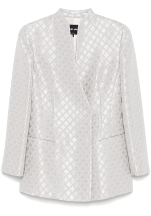 Giorgio Armani sequin-embellished double-breasted blazer - Grey