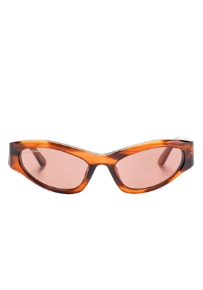 Balenciaga Eyewear wraparound-frame sunglasses - Brown