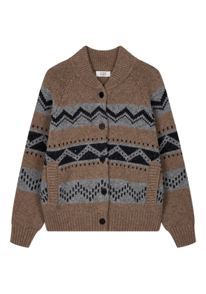 TOMBOY fair isle cardigan - Brown