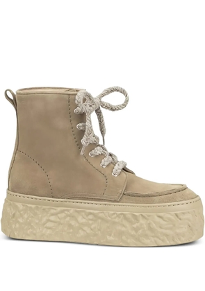 AGL lace-up platform boots - Neutrals