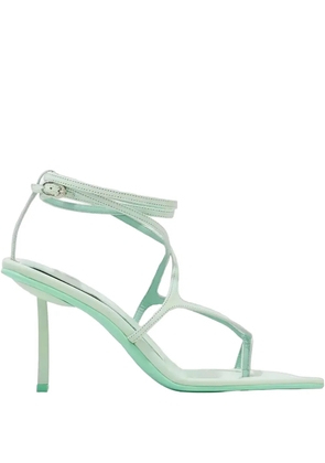 Le Silla 80mm leather heeled sandals - Green