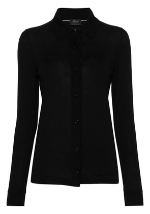 Brioni cashmere silk fine-knit cardigan - Black
