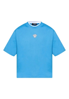 Versace Medusa-embroidered T-shirt - Blue