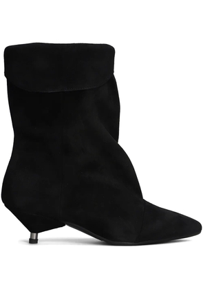 Gisel Moire 50mm Miriam ankle boots - Black