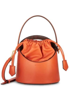 ETRO mini Saturno leather bucket bag - Orange