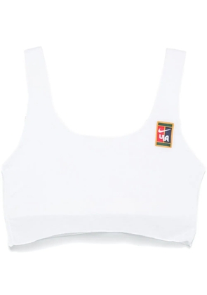 Nike logo-print sports bra - White