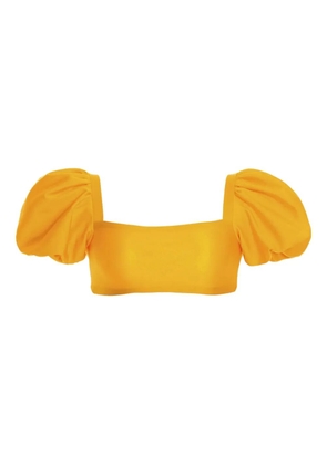 Agua Bendita Arabella Calista puffed-sleeves bikini top - Yellow