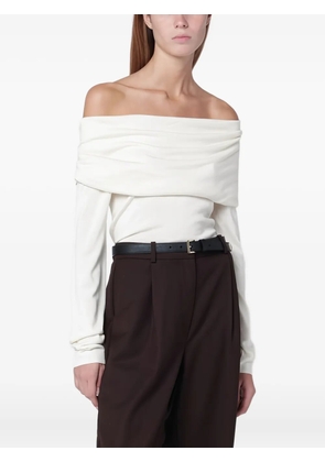 Almada Label draped maglia top - Neutrals