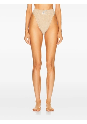 LaQuan Smith high-waisted briefs - Neutrals