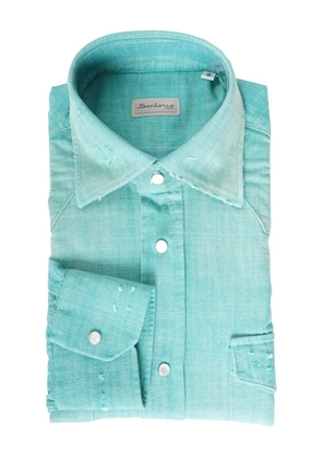 SARTORIO NAPOLI snap-button pocket shirt - Green