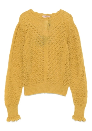 TWINSET ruffled-cuff sweater - Yellow