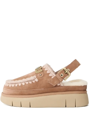 Mou Bounce sling-back mules - Brown