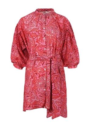 Chufy belted mini shirt dress - Pink