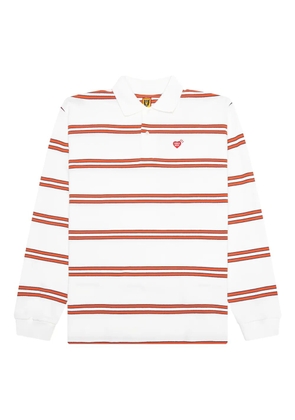 Human Made striped long-sleeve polo shirt - White