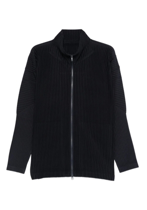 Homme Plissé Issey Miyake zip pleated jacket - Blue